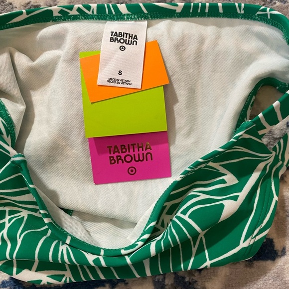 Tabitha Brown - Green and White Bikini Bottom - Picture 4 of 8